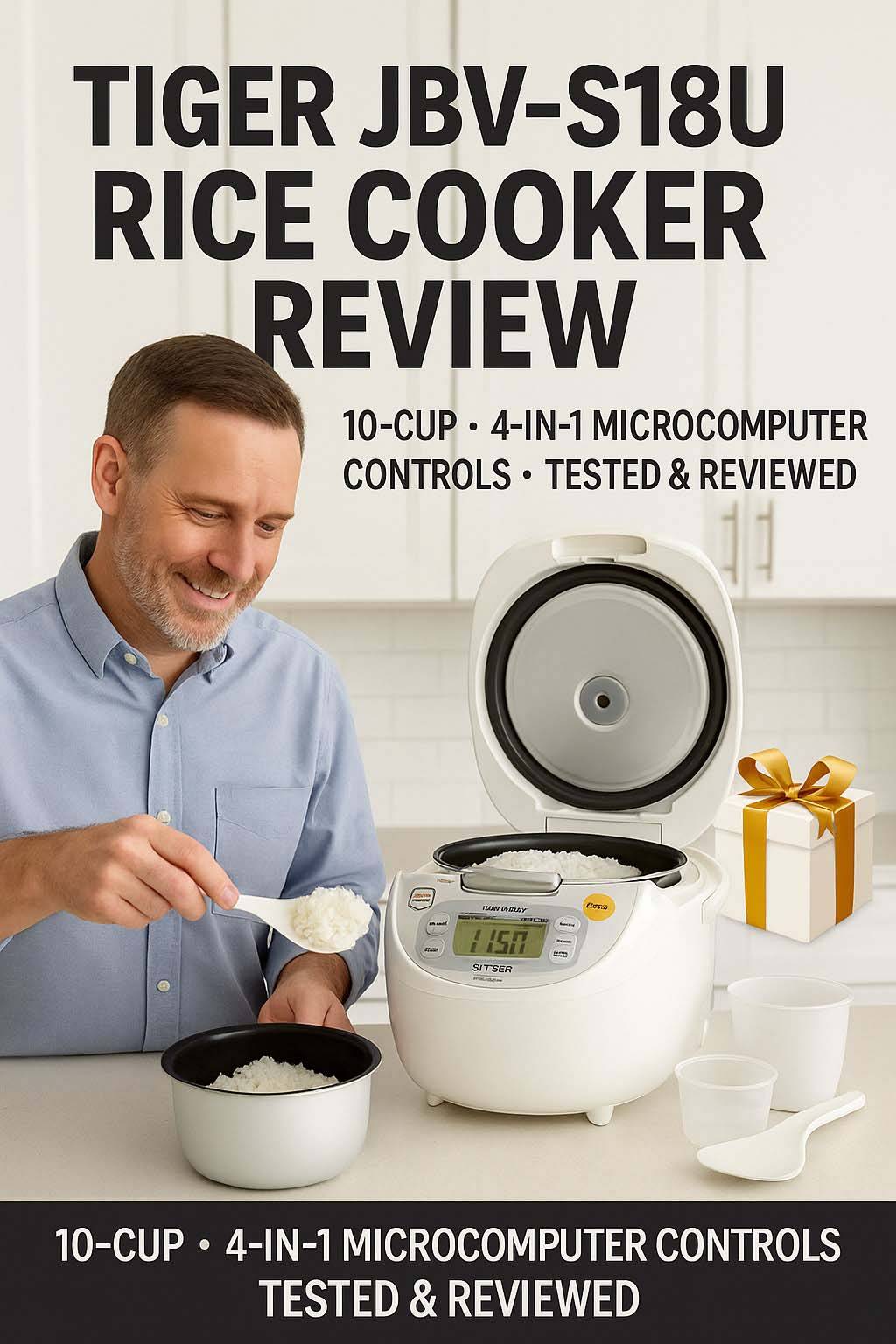 Tiger Jbv-S18u 10-Cup Microcomputer Controlled 4-In-1 Rice Cooke Tiger Jbv-S18u 10-Cup Microcomputer Controlled 4-In-1 Rice Cooker