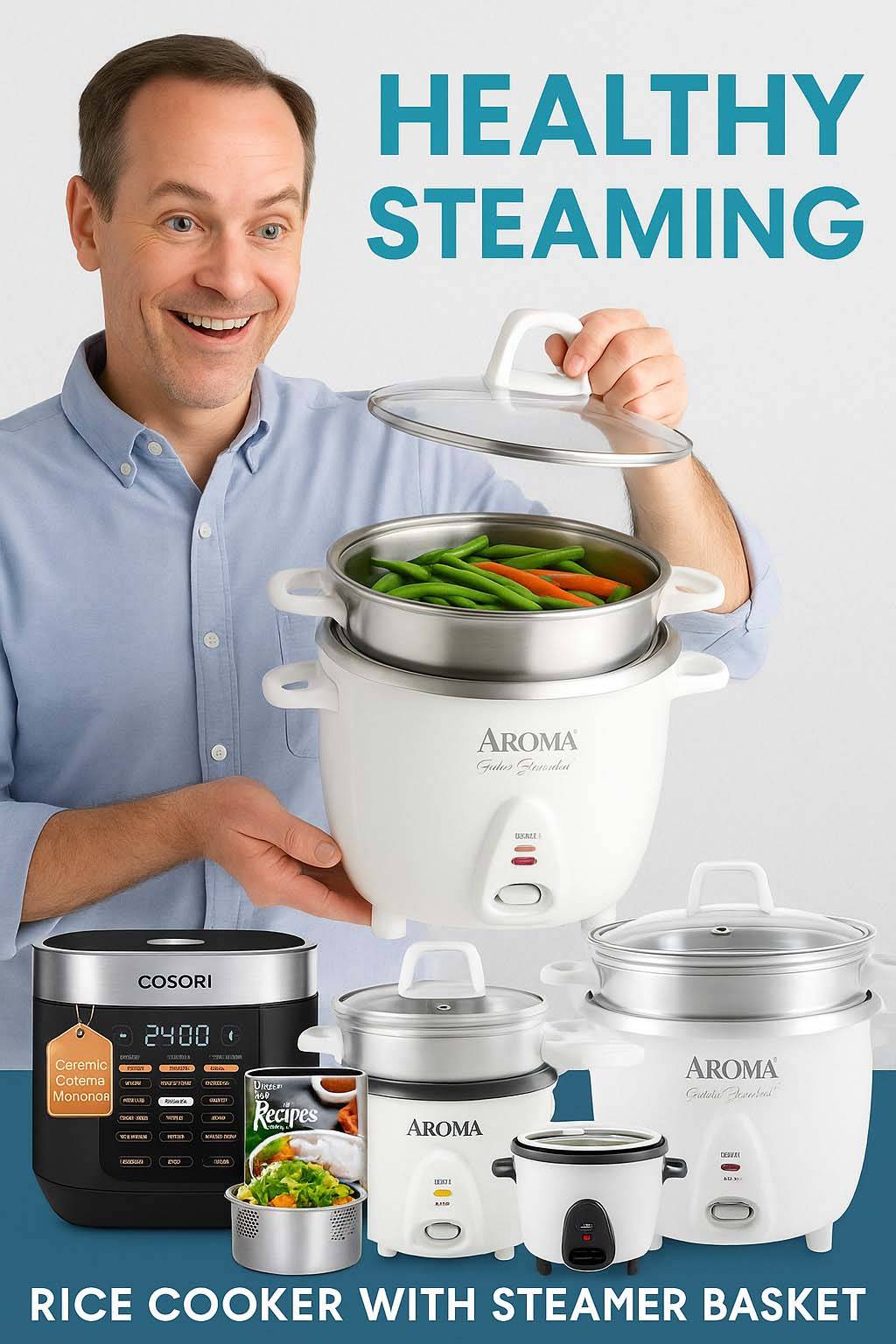 rice cooker with steamer basket
