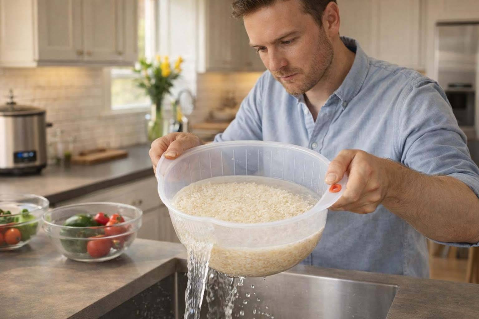Rinsing Rice