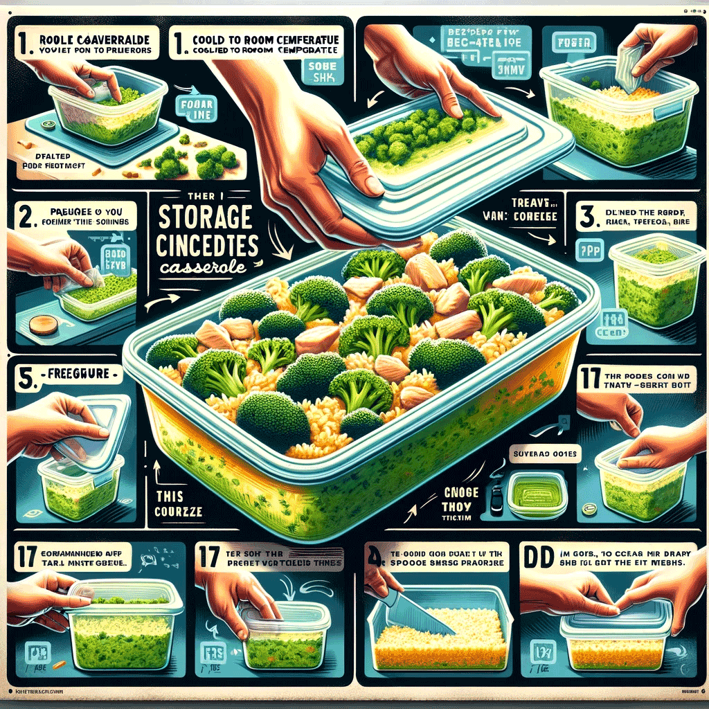 Storage Instructions of broccoli and chicken rice casserole