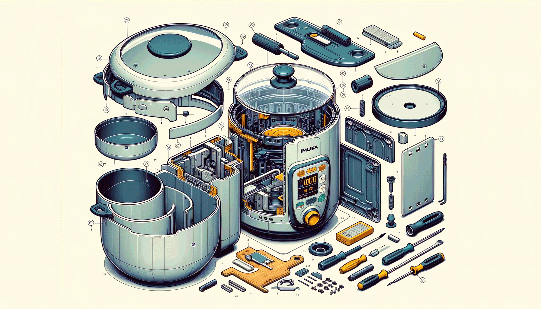 how to assemble imusa rice cooker