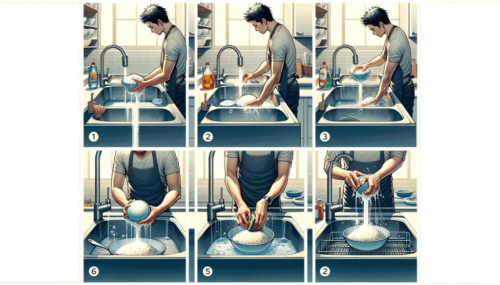 how to wash rice bowl