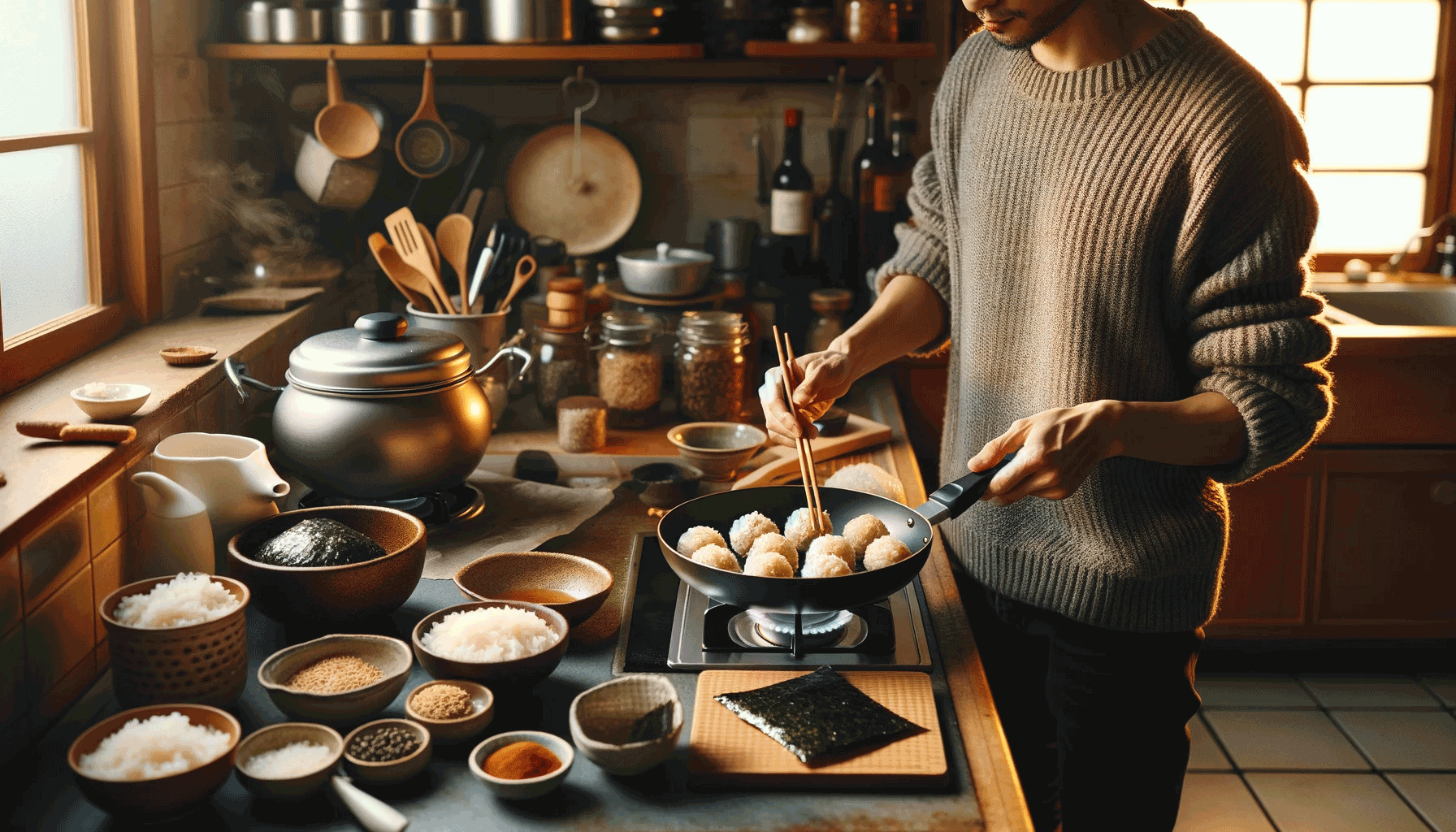 reheating rice balls