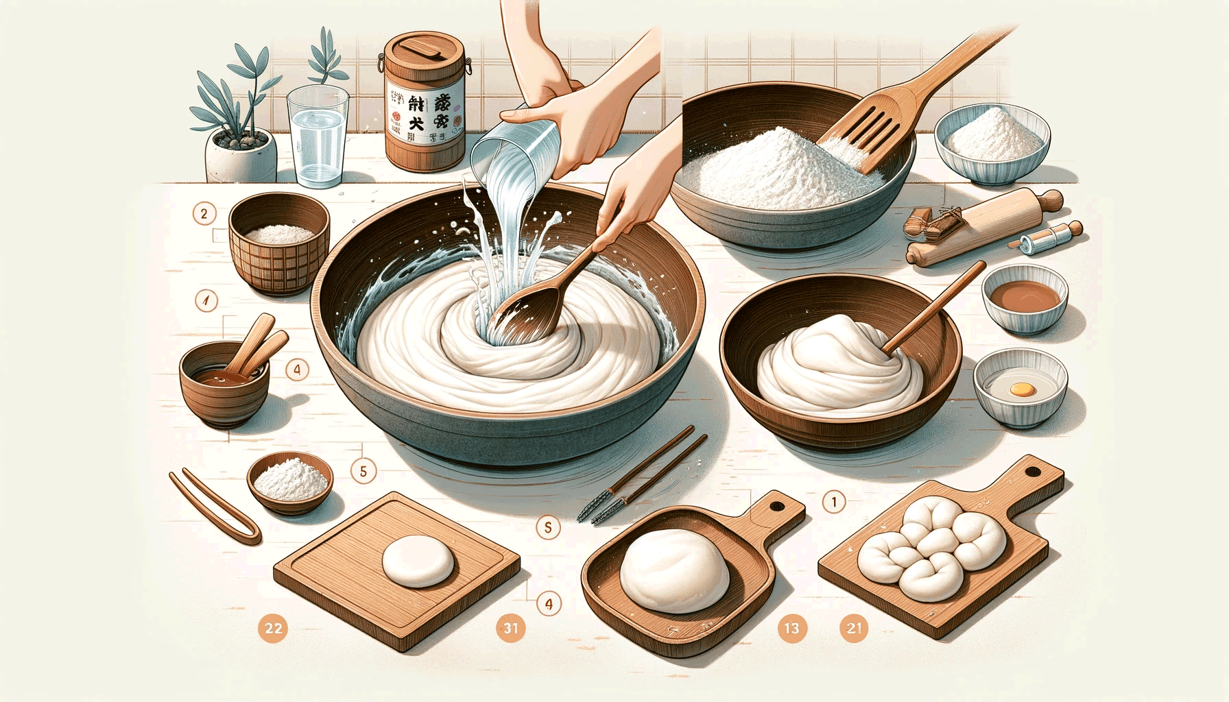 How to Make Mochi Dough With Glutinous Rice Flour?