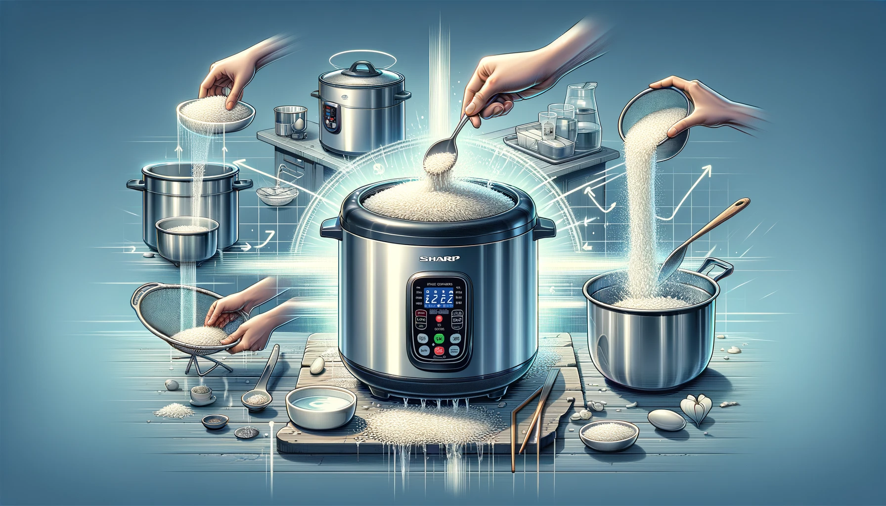 how to use sharp rice cooker