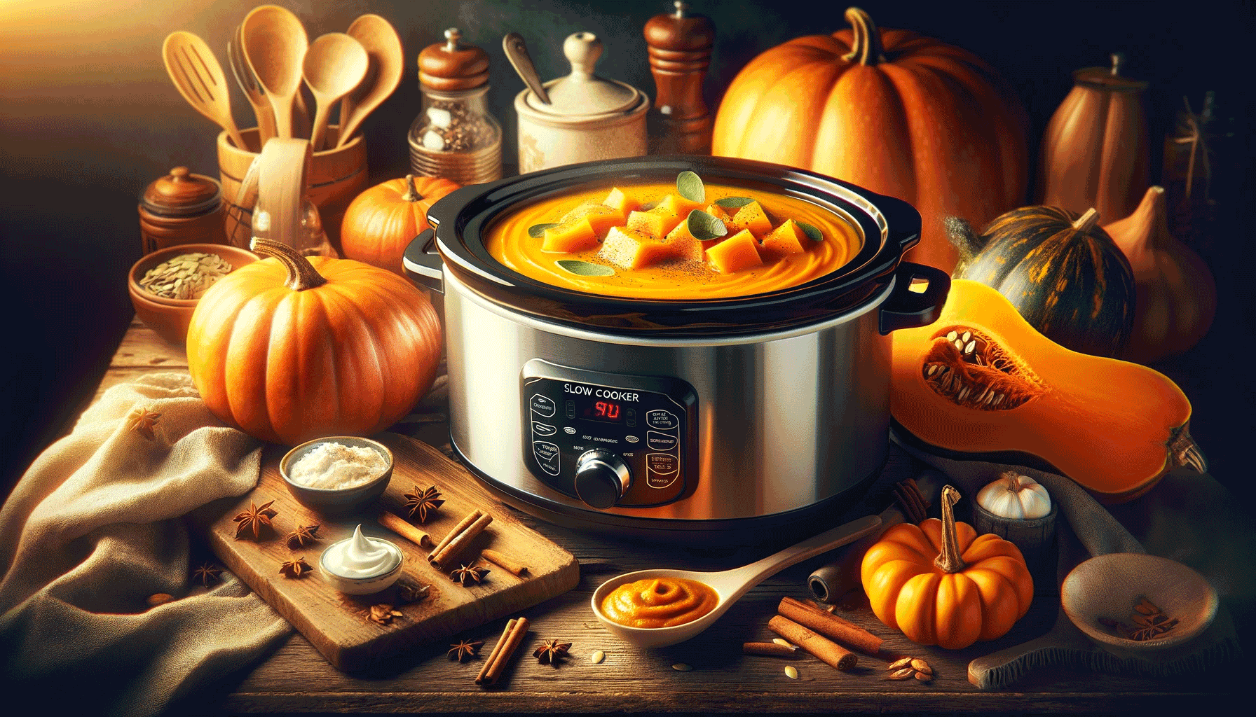 slow cooker pumpkin soup recipe