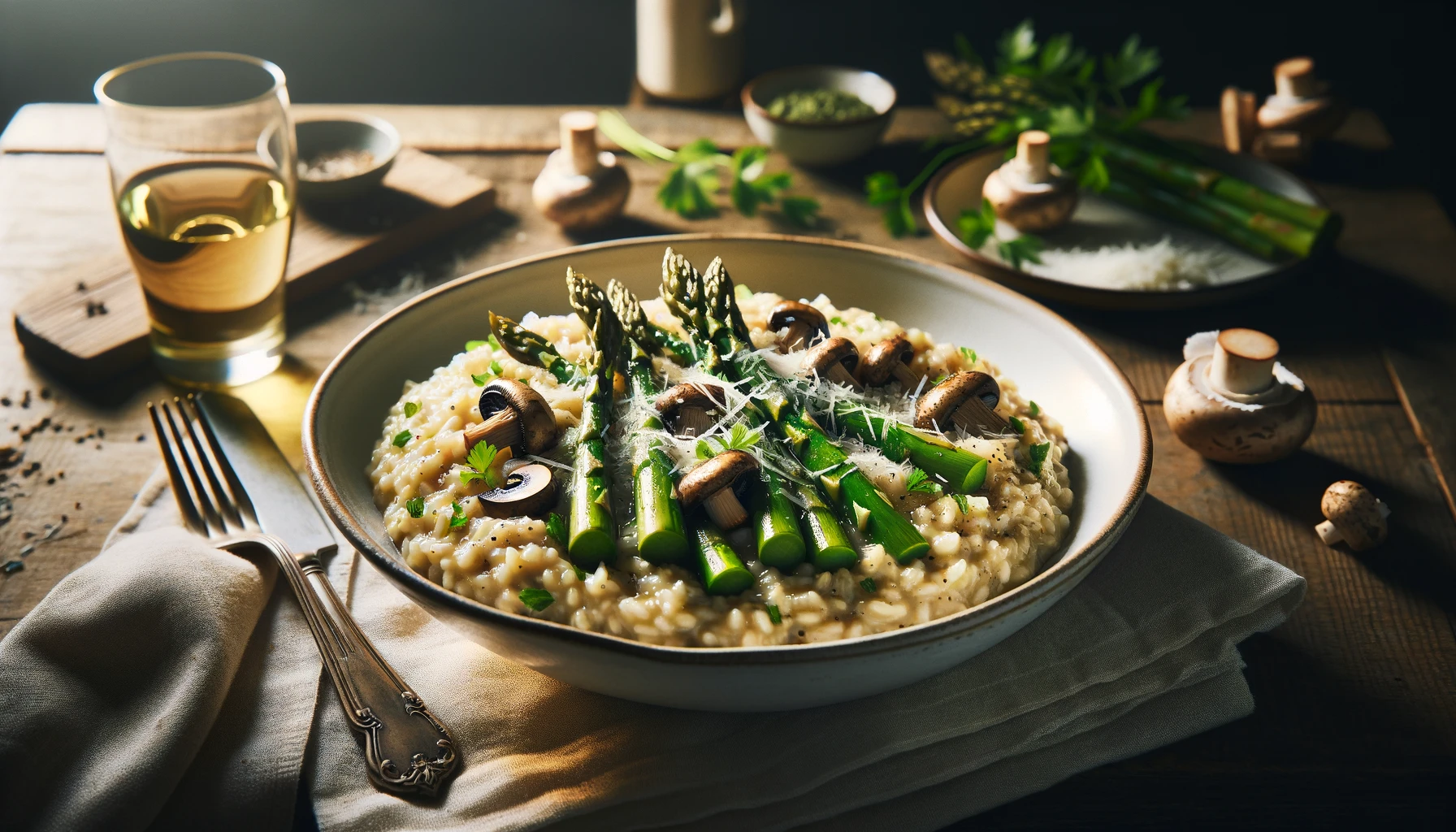 Asparagus and Mushroom Risotto: A Creamy Delight