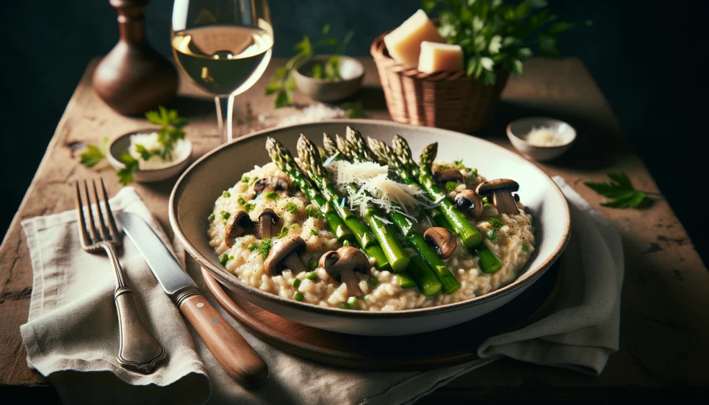 asparagus and mushroom risotto recipe