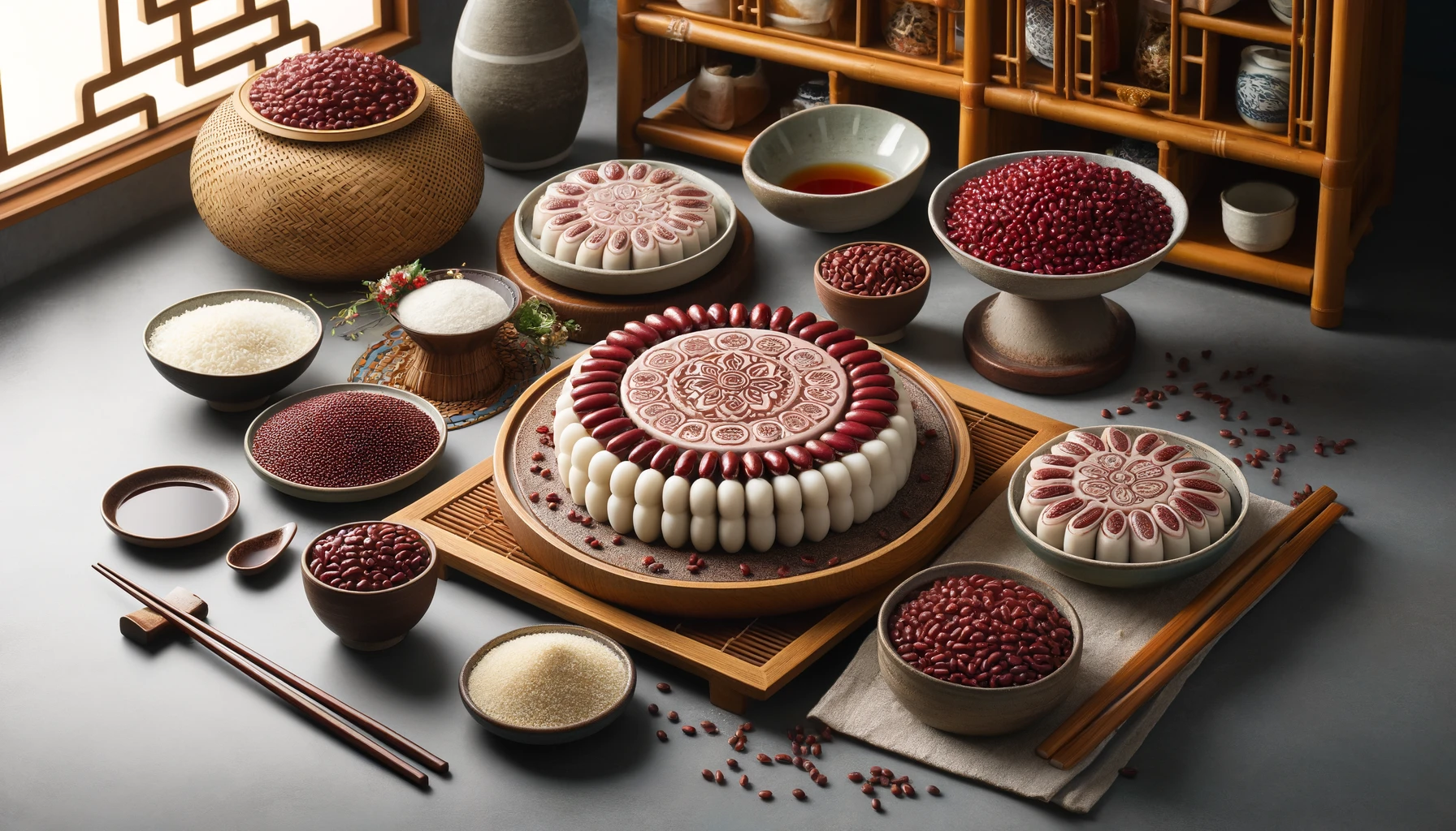 red bean rice cake