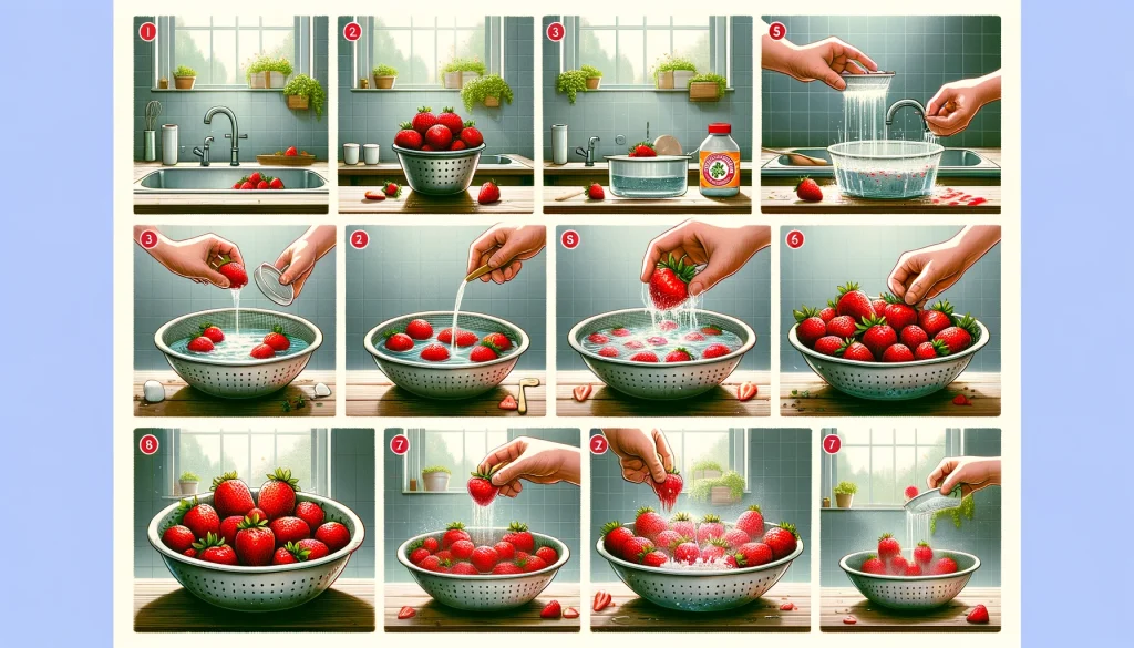 remove pesticides from strawberries