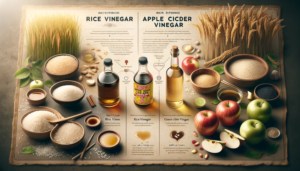 rice vinegar and apple cider vinegar