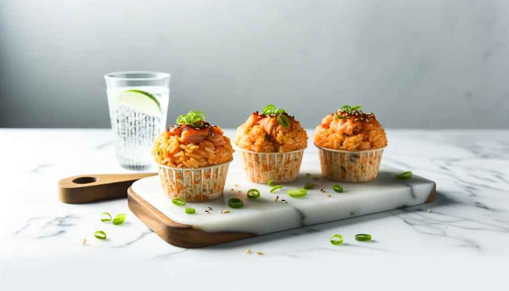 spicy salmon rice muffin