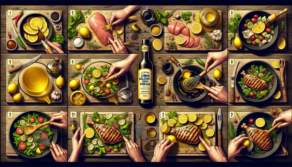 step by step guide on how to use lemon balsamic vinegar