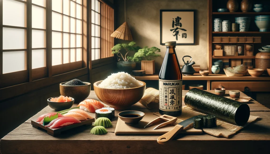 sushi with Marukan Rice Vinegar