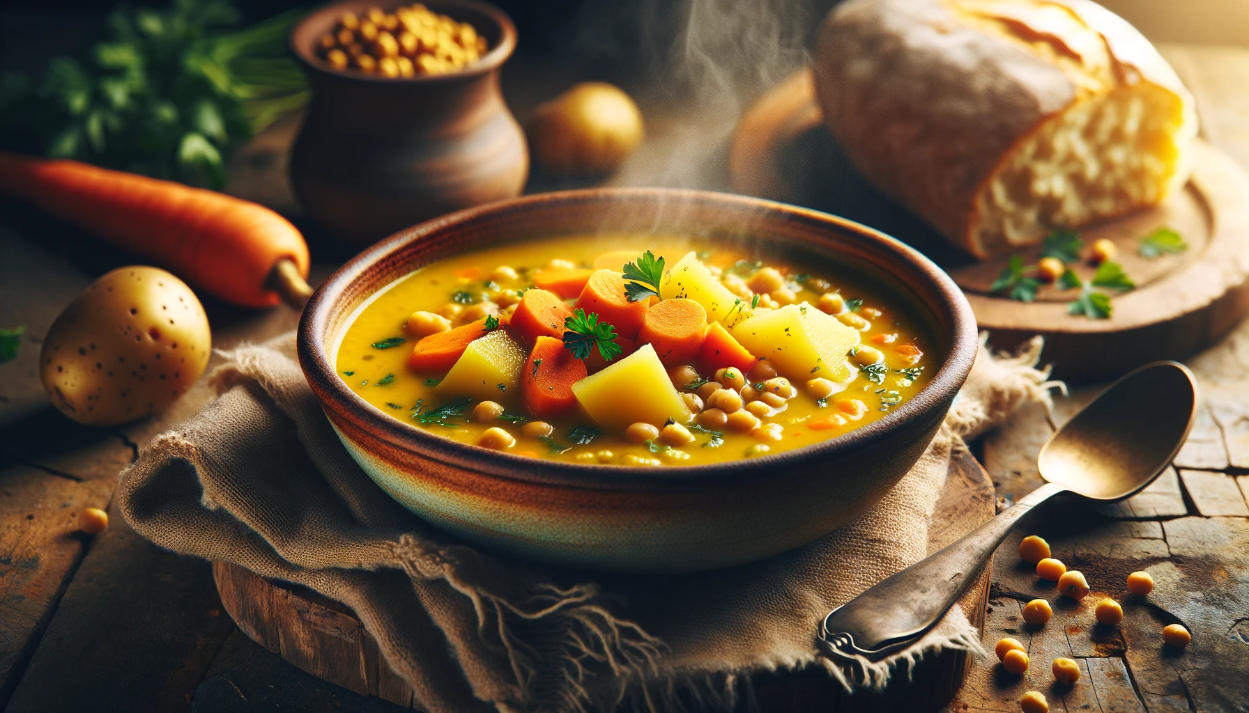 vegan yellow split pea soup