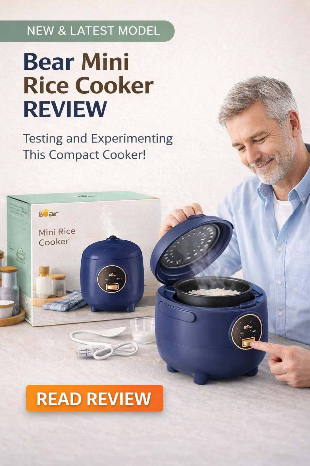 DFB B12W1 BLUE Bear Mini Rice Cooker Review 1