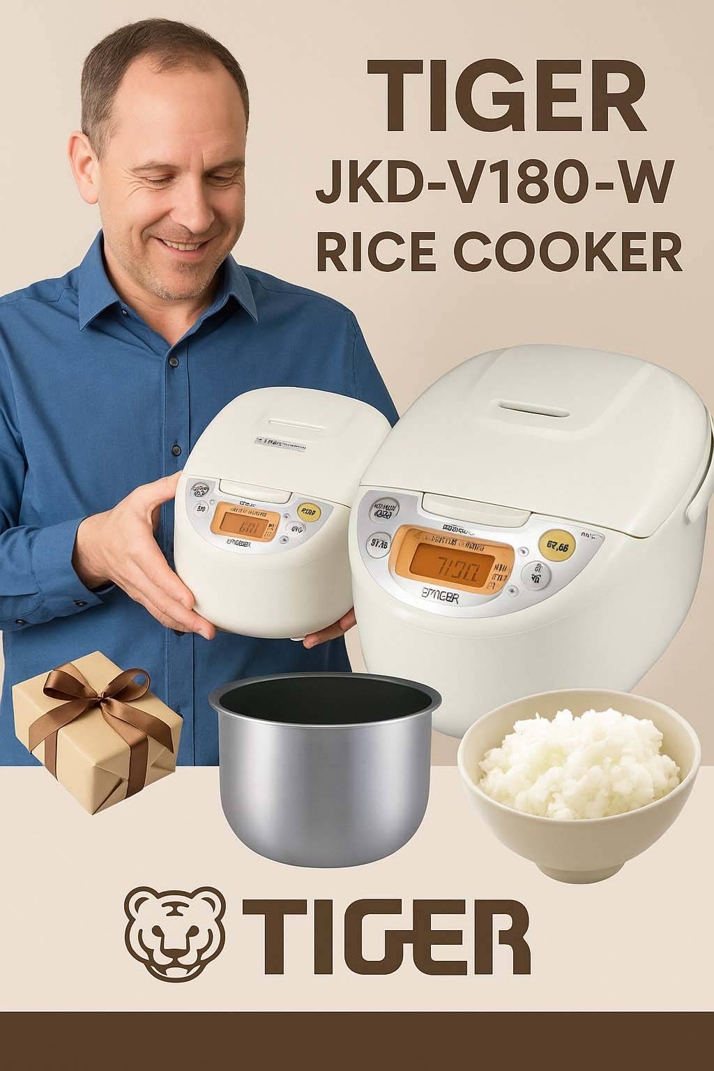 Tiger JKD-V180-W Rice Cooker