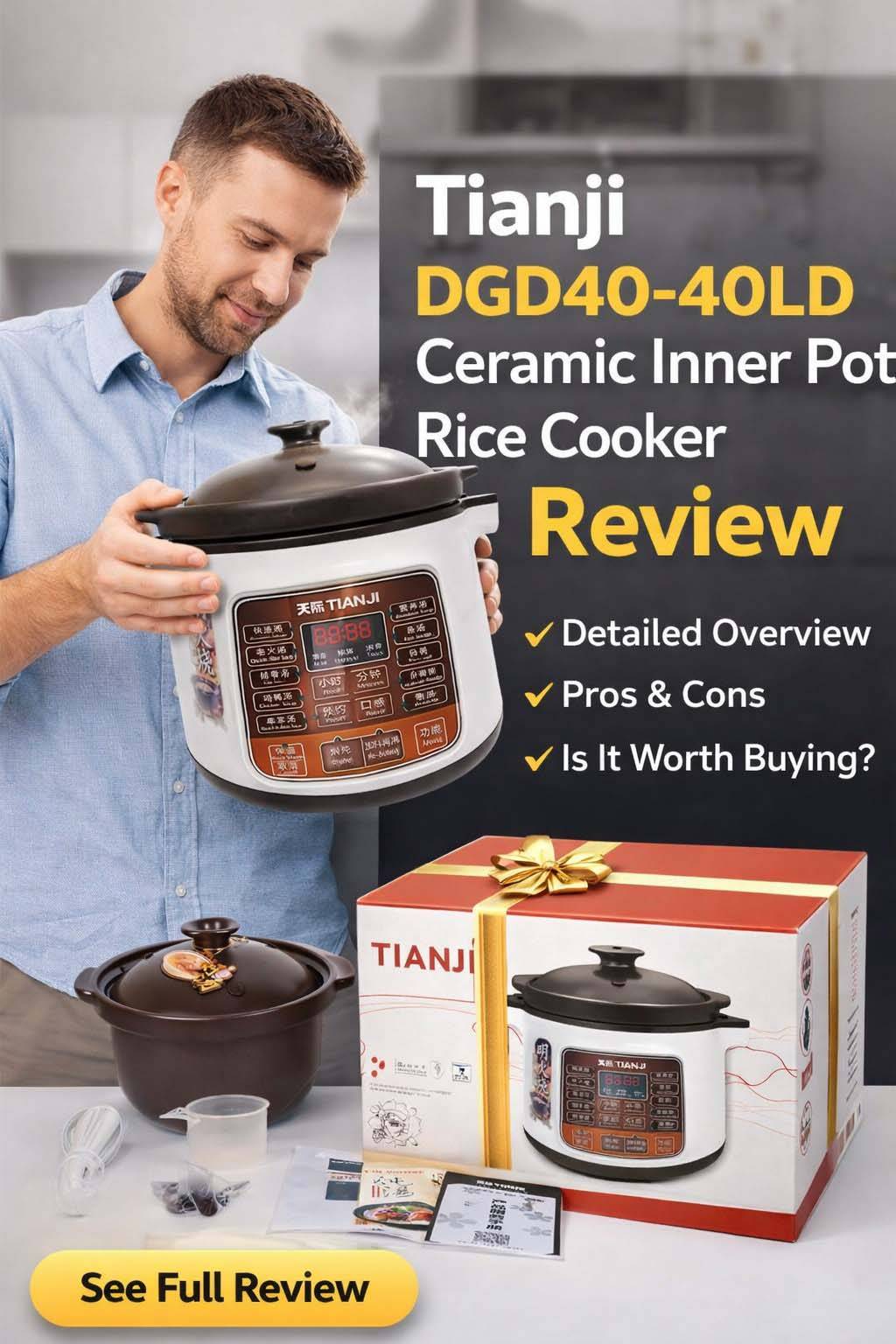 Tianji Dgd40-40ld Ceramic Inner Pot Rice Cooker Review