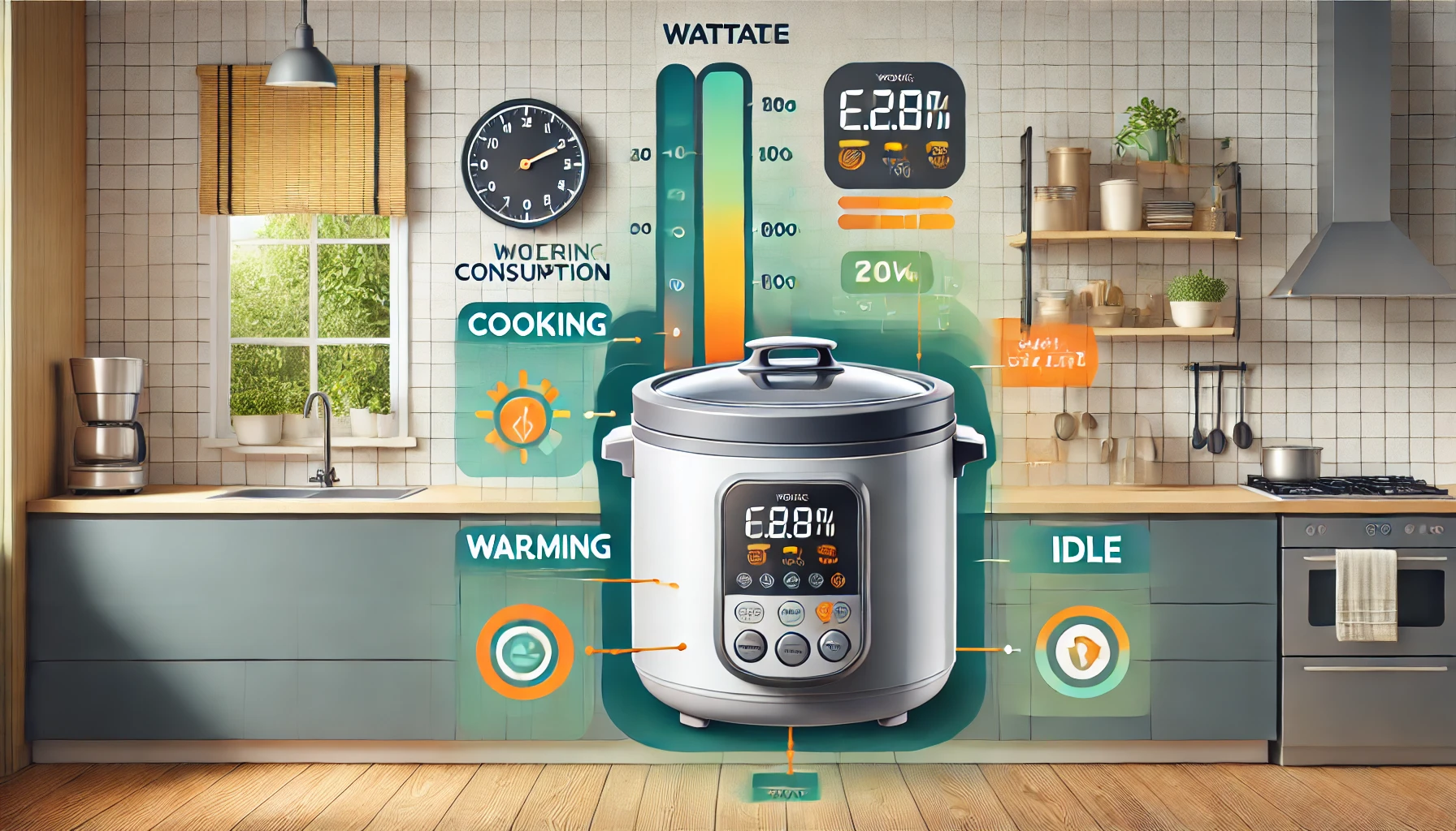 how many watts does rice cooker use