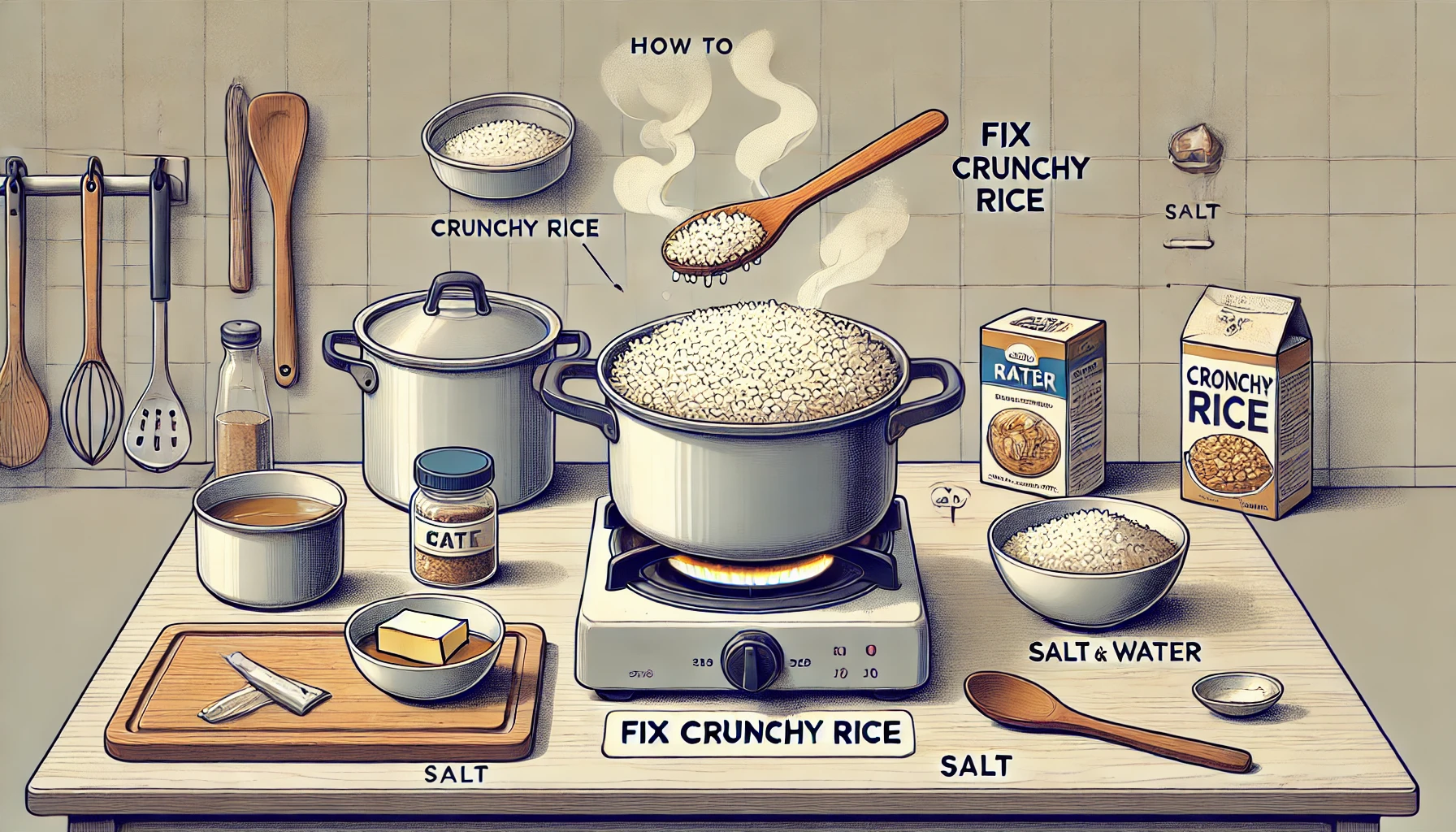 how to fix crunchy rice