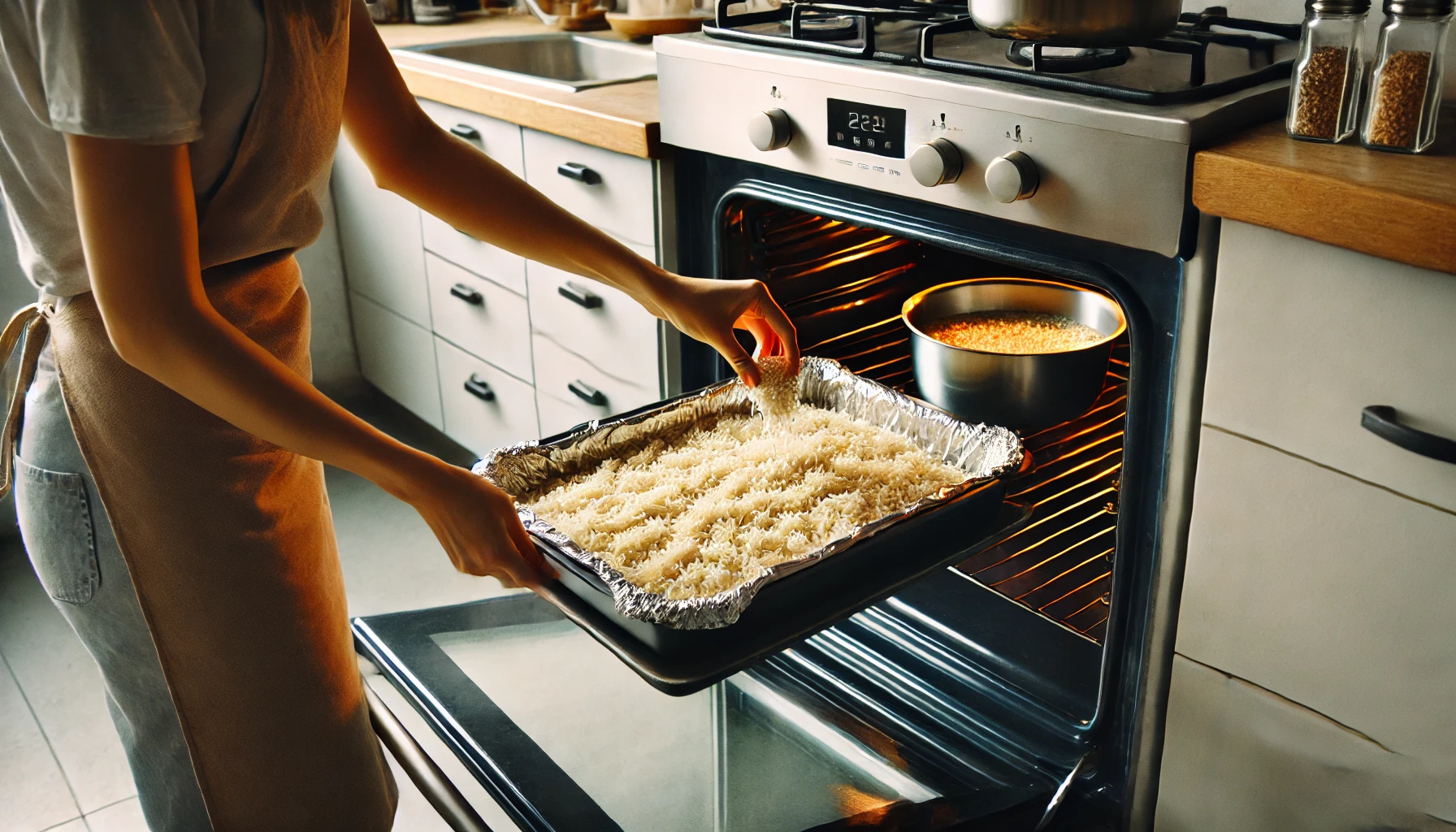 how to fix undercooked rice in oven