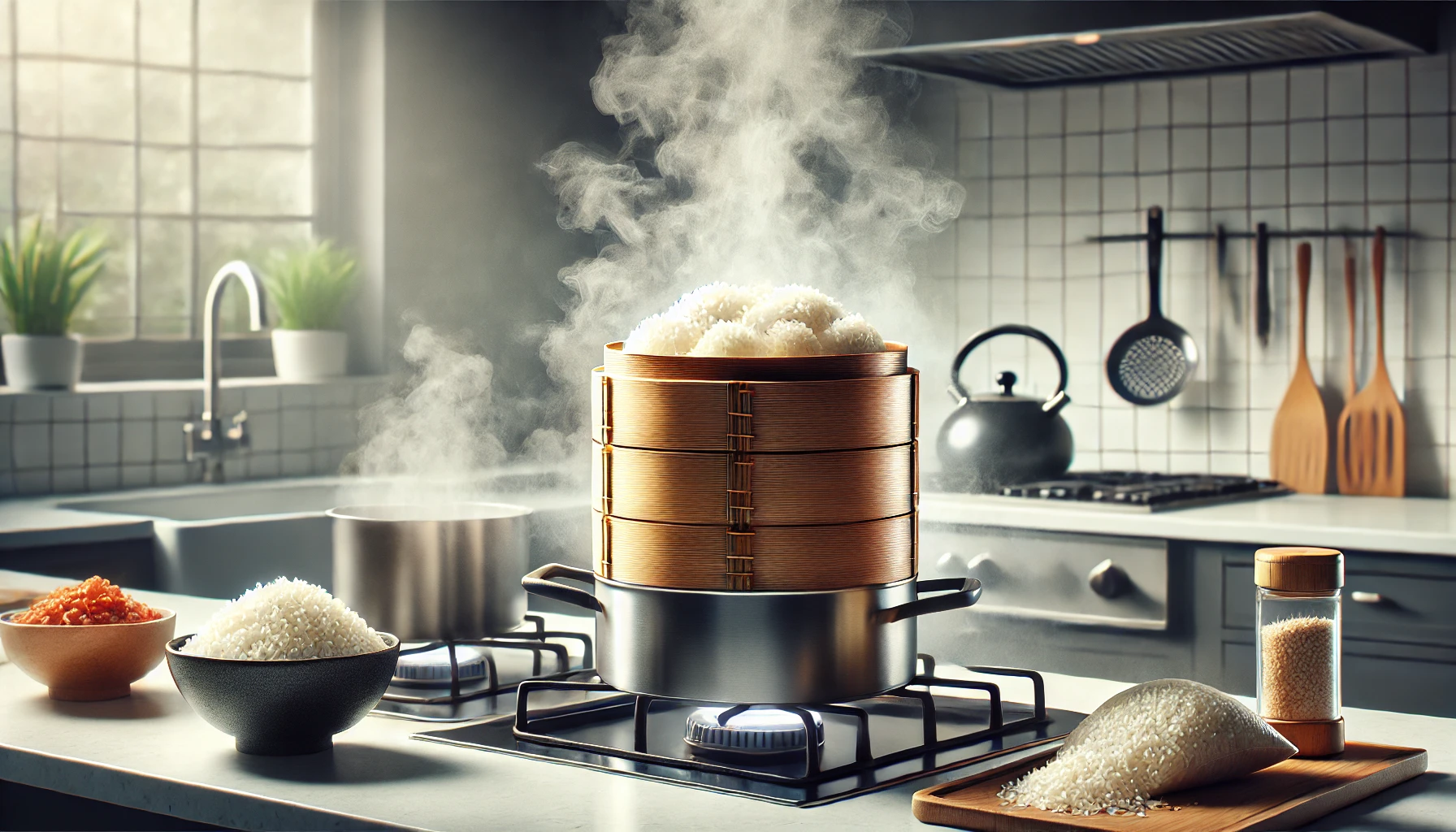 how to steam rice with a steamer