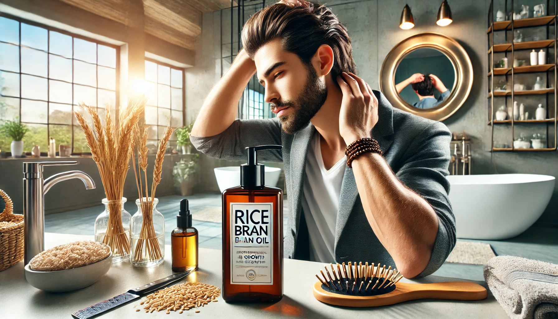 how to use rice bran oil for hair growth