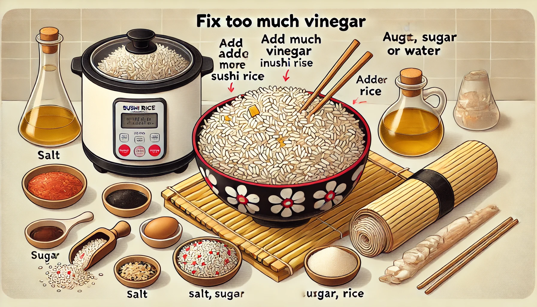 How to Fix Too Much Vinegar in Sushi Rice