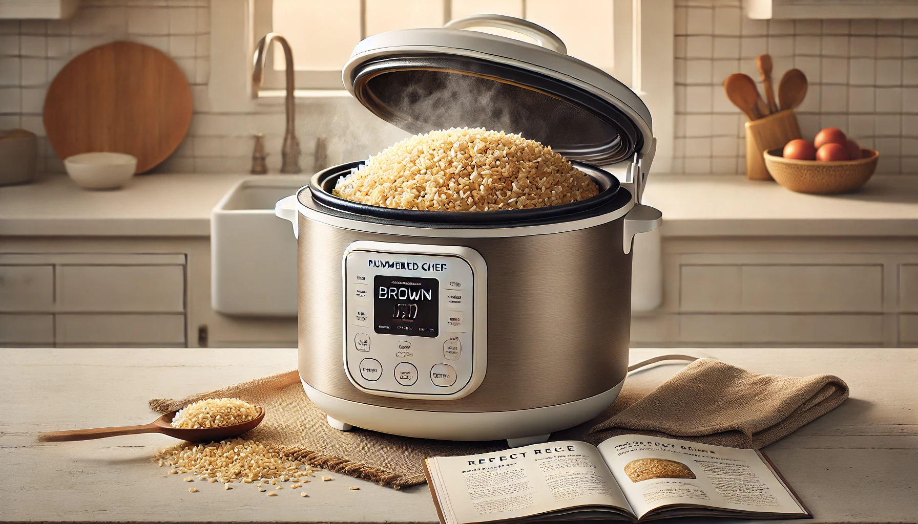 brown rice in Pampered Chef Rice Cooker