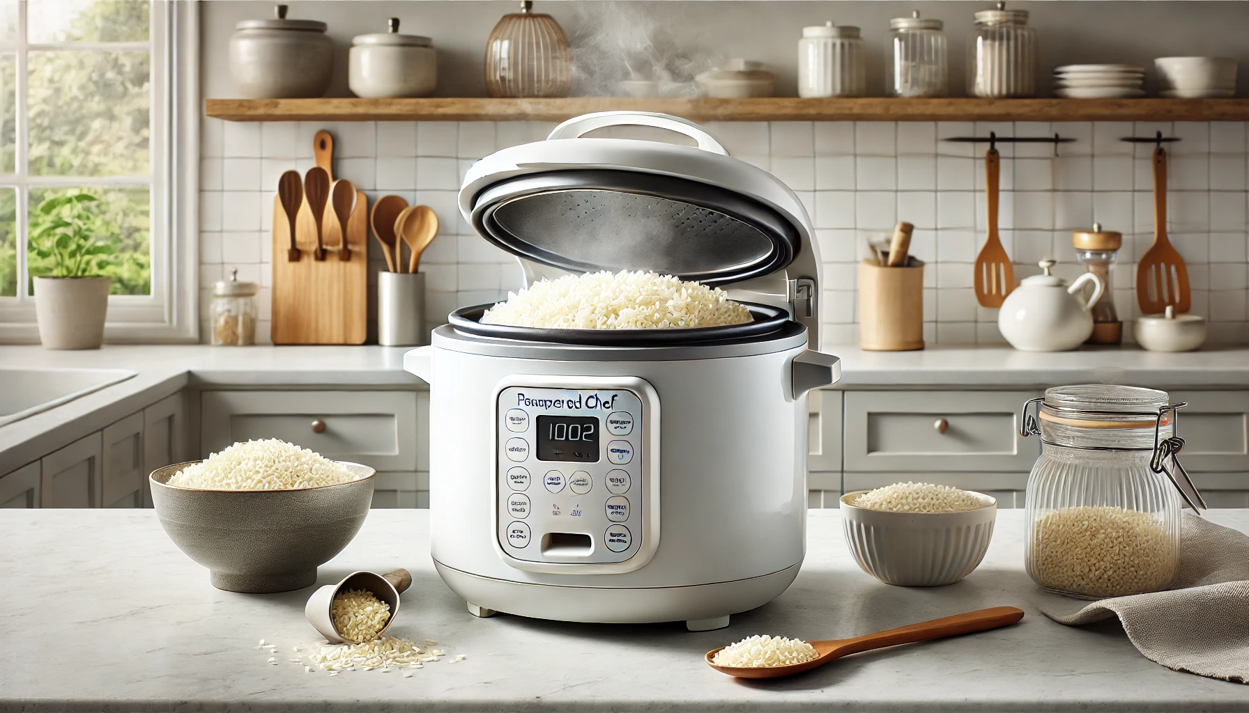 how to cook rice in Pampered Chef Rice Cooker