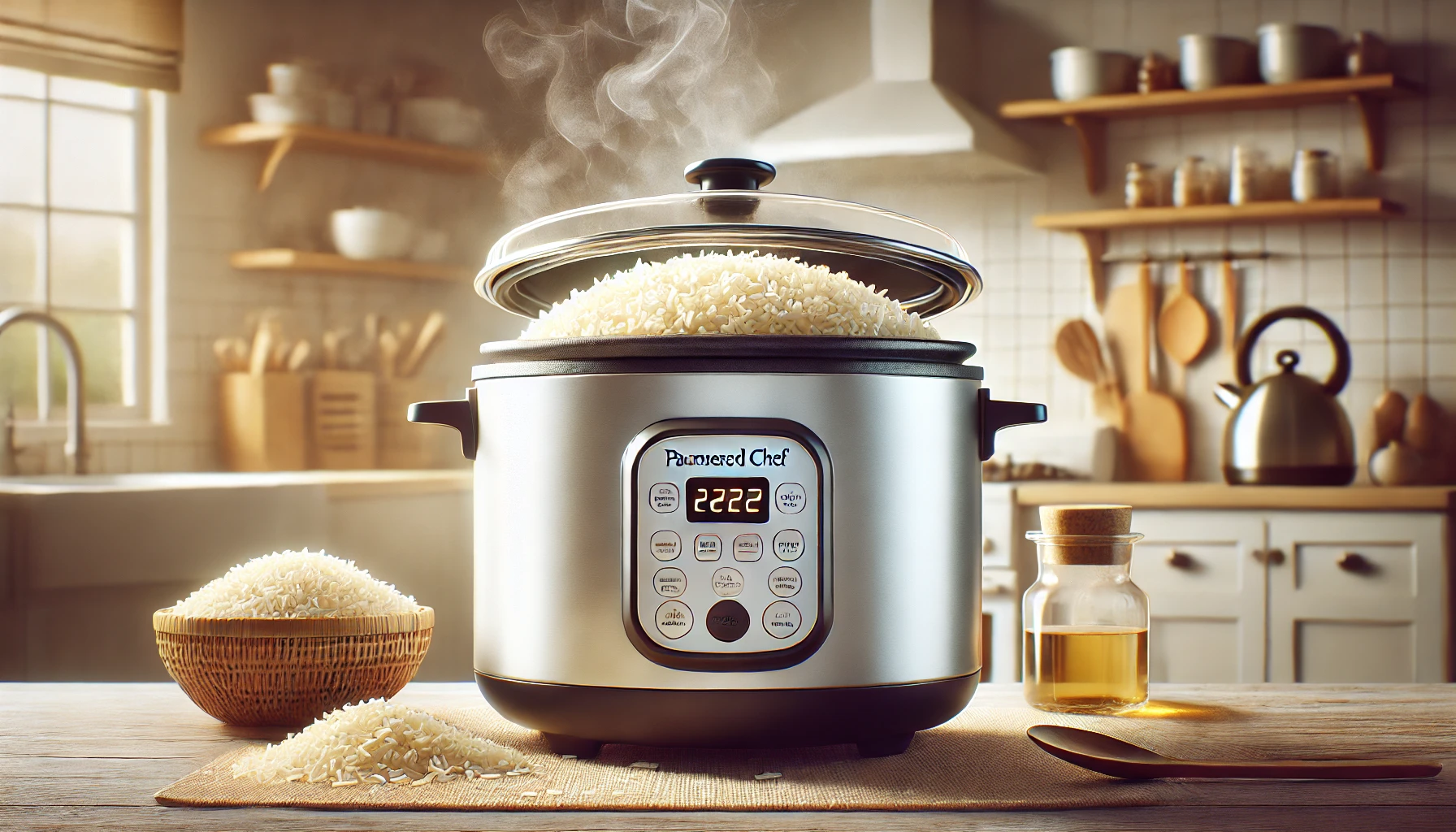 how to cook rice in a Pampered Chef Rice Cooker