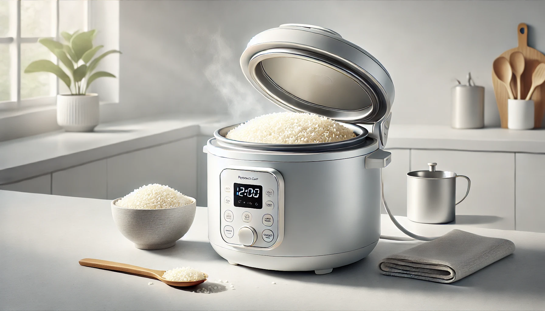 rice in Pampered Chef Rice Cooker