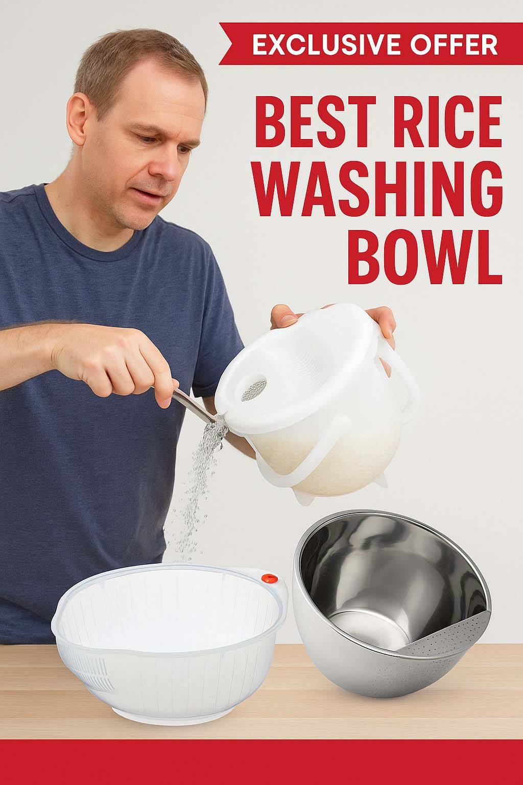 best rice washing bowl