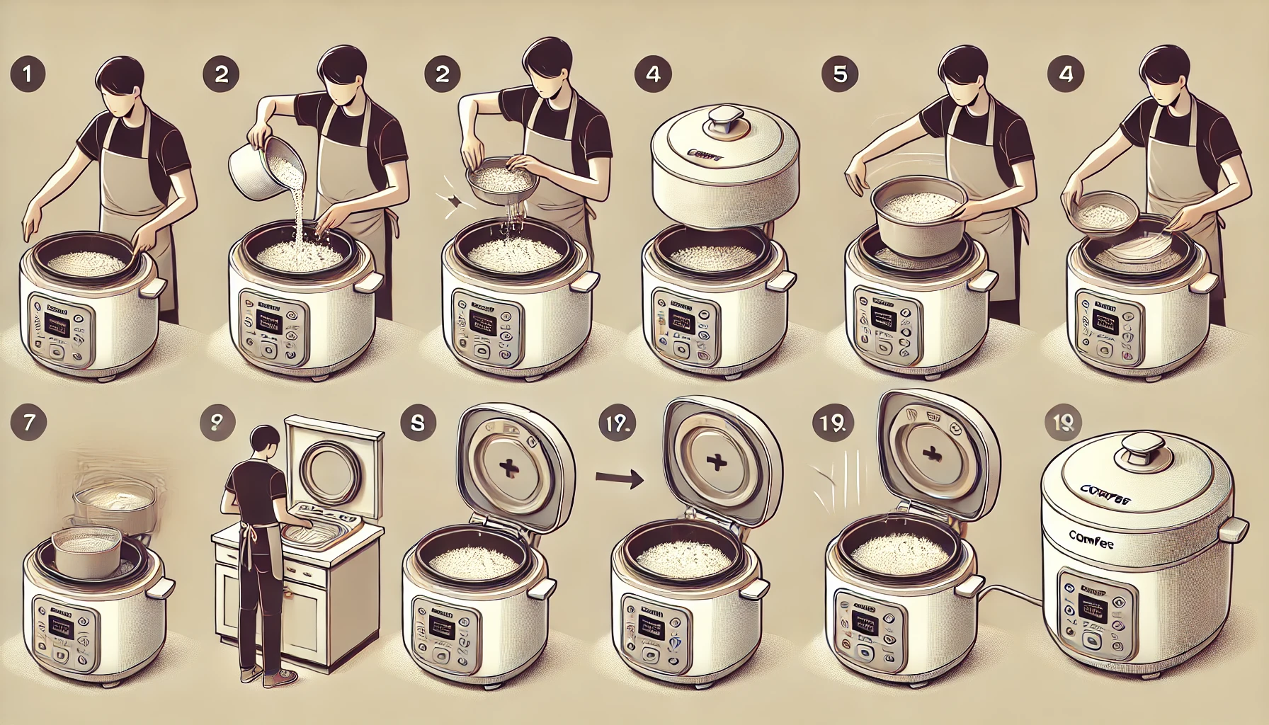Comfee rice cooker how to use