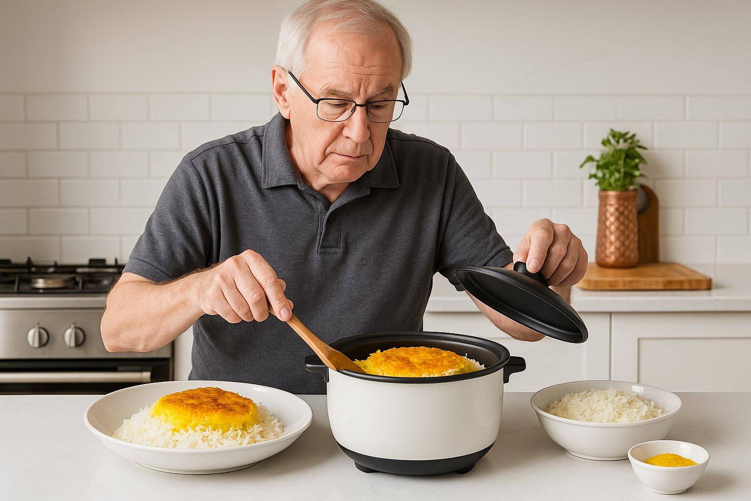 iranian rice cooker tahdig