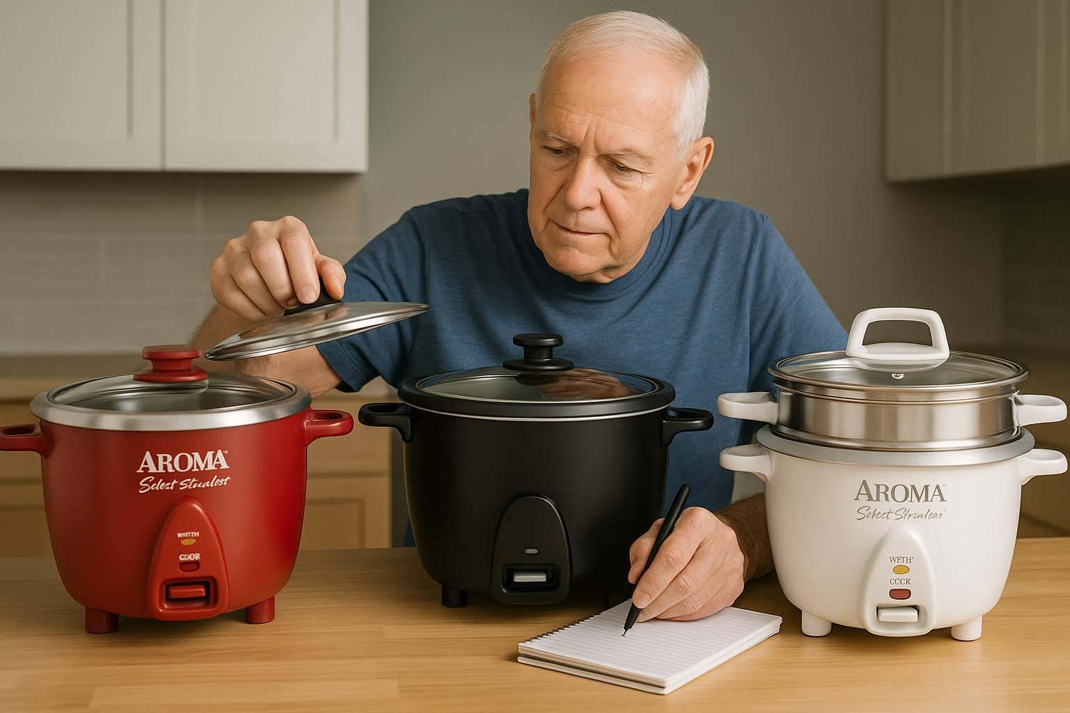 aroma 6-cup rice cooker stainless steel