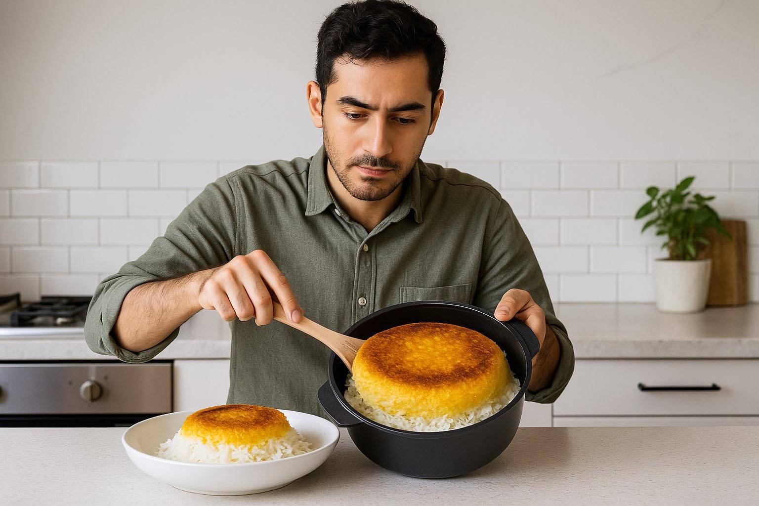 persian rice baked with tahdig